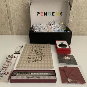 Pengems Gift Set with Notebook and Accessories including pocketwatch and 2 pens